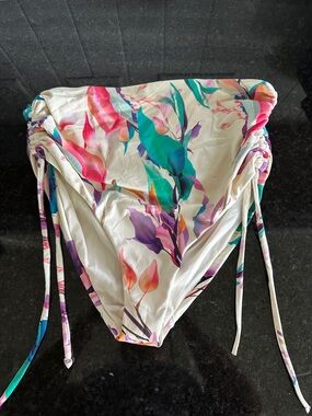 Calia Floral Side-Tie Bikini Bottoms in Multicolor
